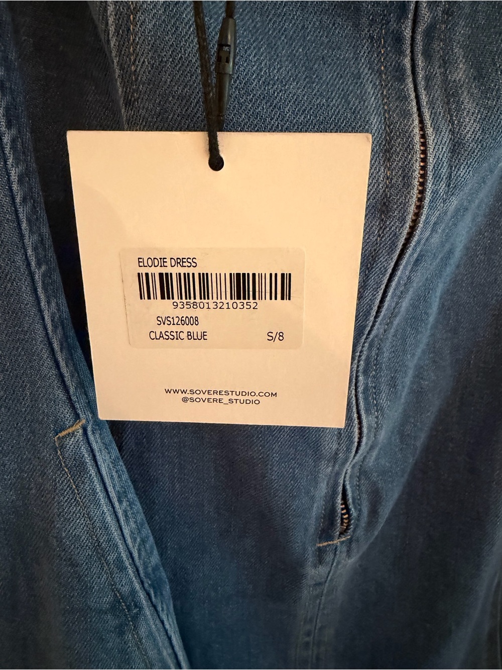 Elodie Denim Halter Maxi Dress - Blue - Picture 5 of 7